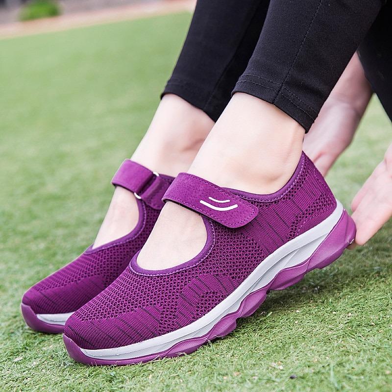 Espadrilles velcro décontractées et respirantes Pour femmes