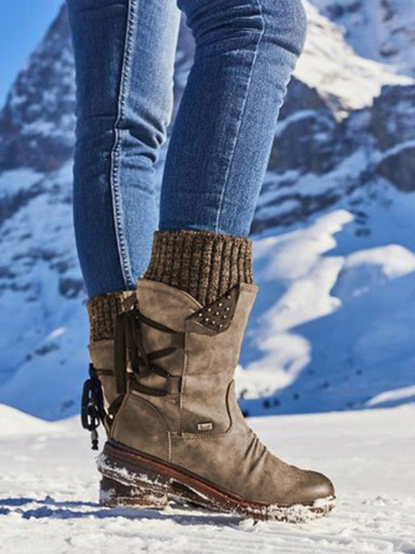 Bottes mi-mollet d'hiver pour femmes