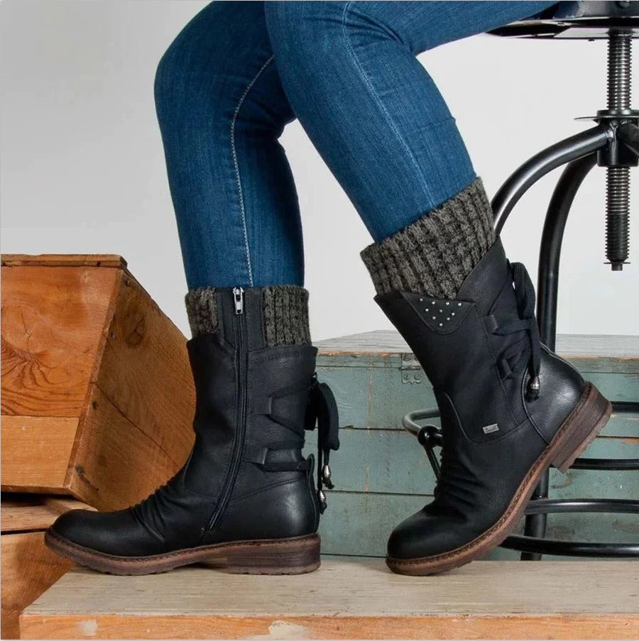 Bottes mi-mollet d'hiver pour femmes