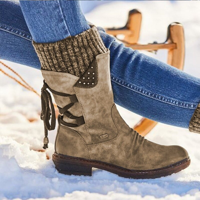 Bottes mi-mollet d'hiver pour femmes