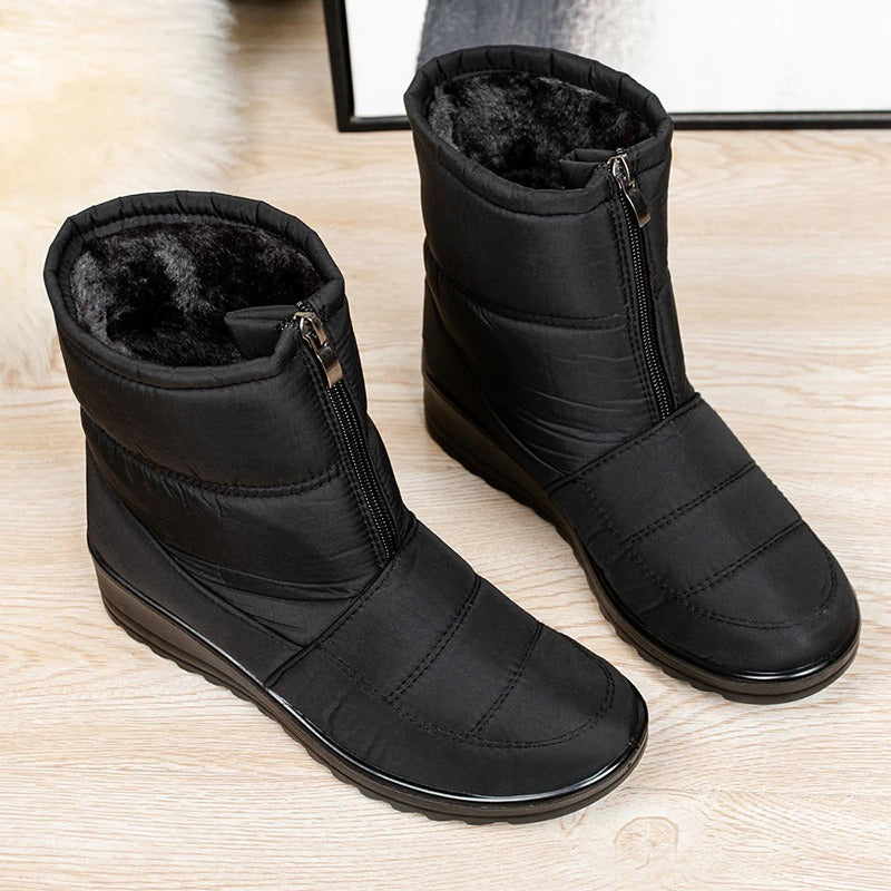 Bottines de neige imperméables en peluche pour femme