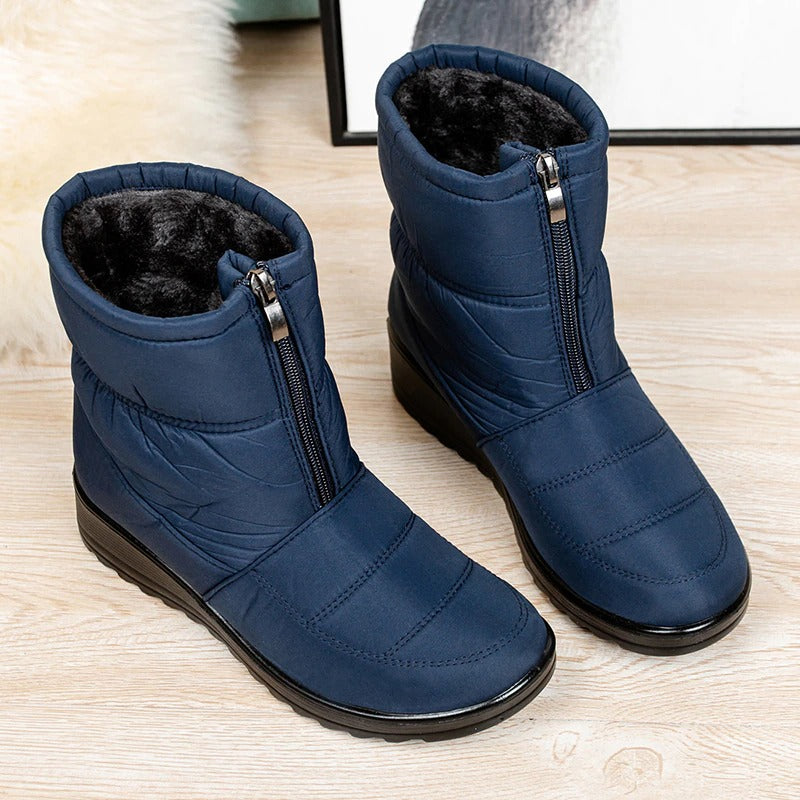 Bottines de neige imperméables en peluche pour femme