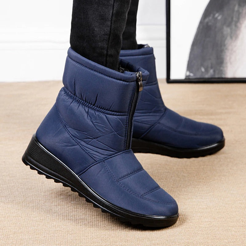 Bottines de neige imperméables en peluche pour femme